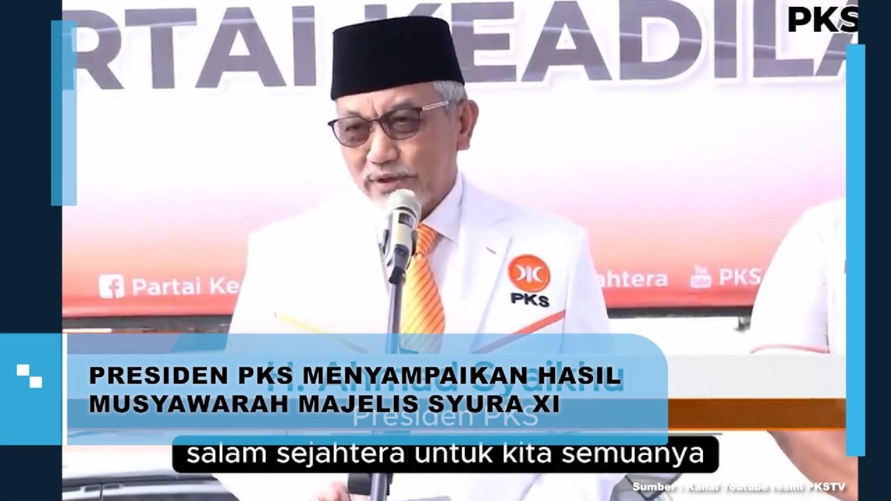 Presiden PKS Menyampaikan Hasil Musyawarah Majelis Syura XI