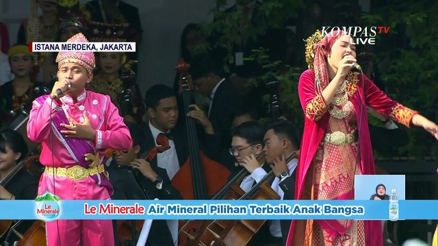 Kesenian Musik dari Gita Bahana Nusantara Buka Perayaan HUT ke-79 RI di Istana Merdeka Jakarta