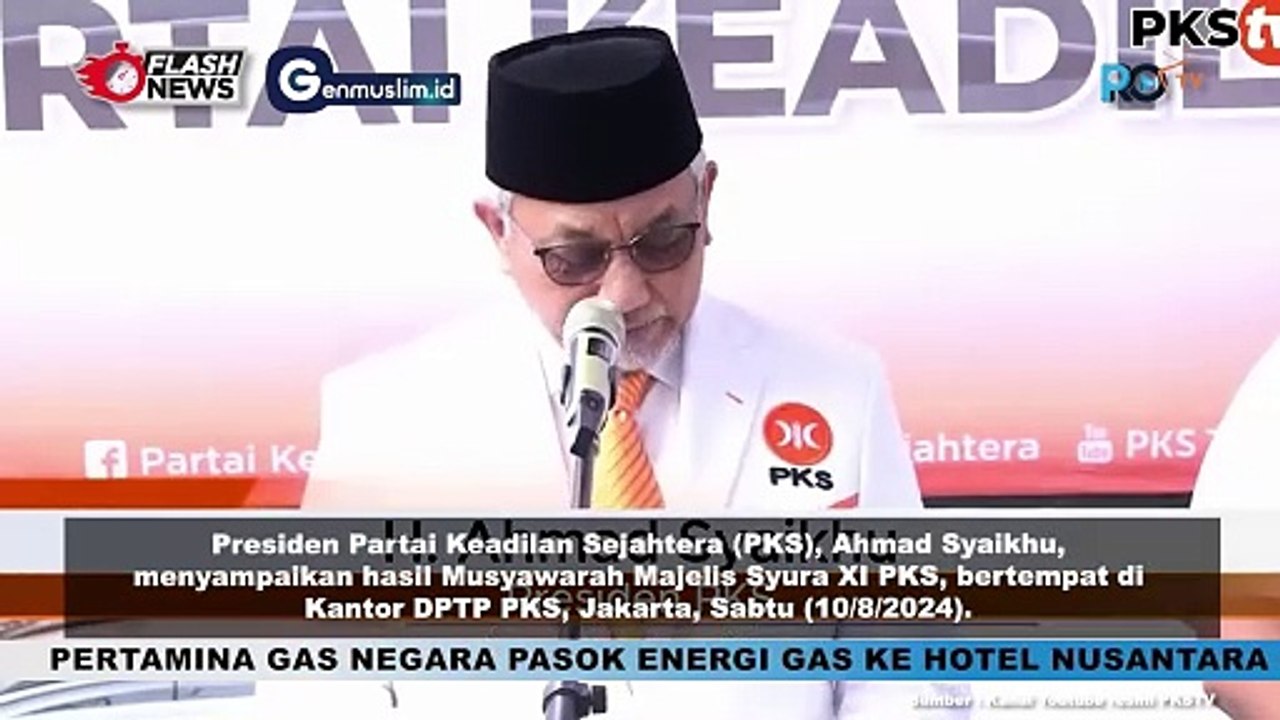 Presiden PKS Menyampaikan Hasil Musyawarah Majelis Syura XI