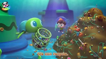 No No Litter Song | Sea Animals Song | Good Habits | Nursery Rhymes & Kids Songs | BabyBus