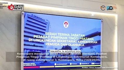 Begini Momen Serah Terima Jabatan Pejabat di Lingkungan Sekretariat Kemenpora