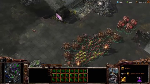 [StarCraft 2] No.0235 Normal-Level ZERG player fights A.I., LOSS [..Lurker Den Day]