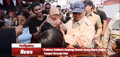 Prabowo Subianto Kunjungi Rumah Apung Muara Angke, Sempat Bermain Bola