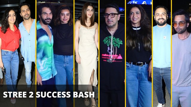 Stree 2 की सक्सेज पार्टी में Rajkumar Rao, Shraddha Kapoor, Kriti Sanon, Varun Dhawan ने बिखेरा जादू