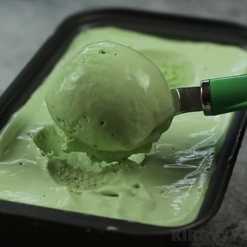 Macha Ice cream - Eggless [WITHOUT ICE CREAM MAKER]