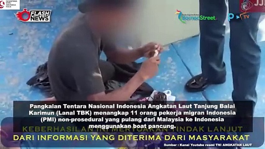 TNI AL Berhasil Amankan 11 PMI Non Prosedural di Perairan Pantai Kakeng Kepulauan Riau