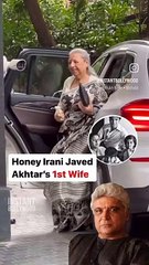 Javed  Akhtar's 1st wife makes a stunning appearance at today's event, radiating grace and poise.