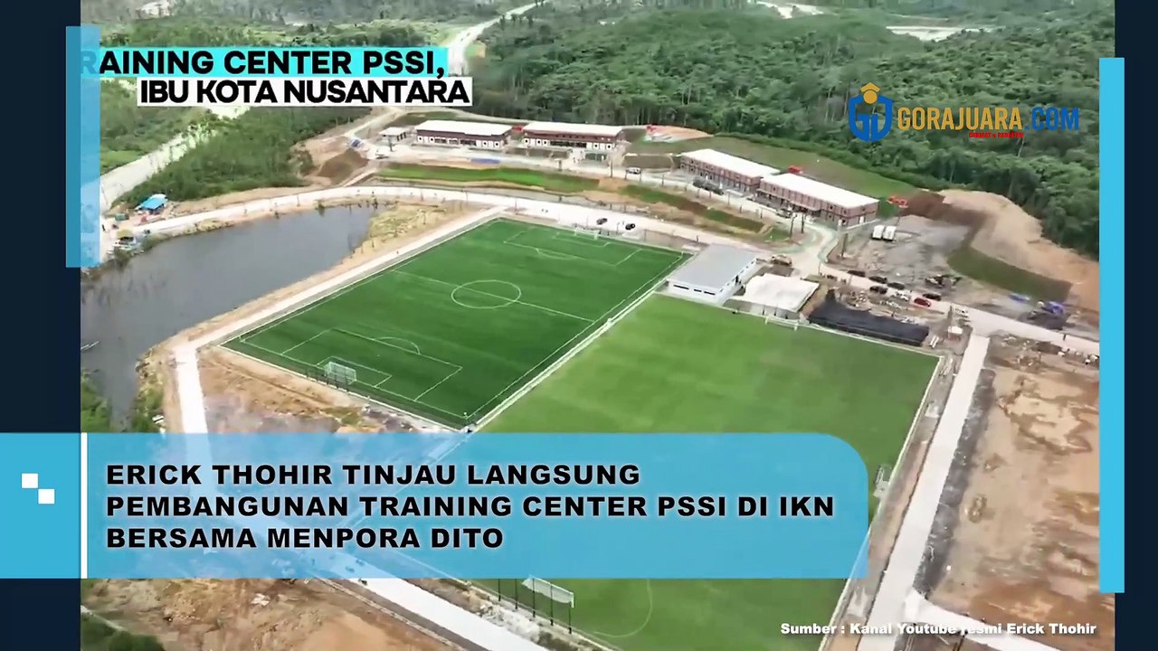 ERICK THOHIR TINJAU LANGSUNG PEMBANGUNAN TRAINING CENTER PSSI DI IKN BERSAMA MENPORA DITO