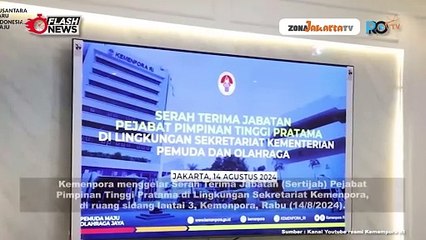 SERTIJAB PEJABAT PIMPINAN TINGGI PRATAMA DI LINGKUNGAN SEKRETARIAT KEMENPORA TELAH DILAKSANAKAN