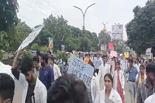 Doctors Strike in CG: कोलकाता रेप—मर्डर केस: AIIMS के डॉक्टर उतरे सड़क पर, बढ़ी मरीजों की परेशानी, देखें वीडियो