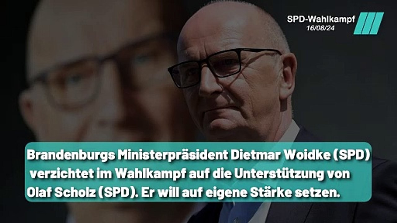 Dietmar Woidke Verzichtet Auf Olaf Scholz Im Wahlkampf