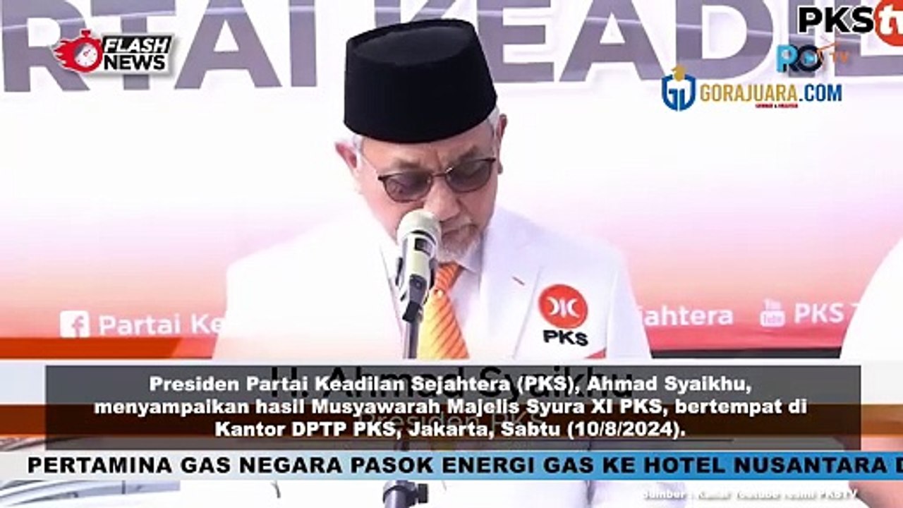 PRESIDEN PKS MENYAMPAIKAN HASIL MUSYAWARAH MAJELIS SYURA XI
