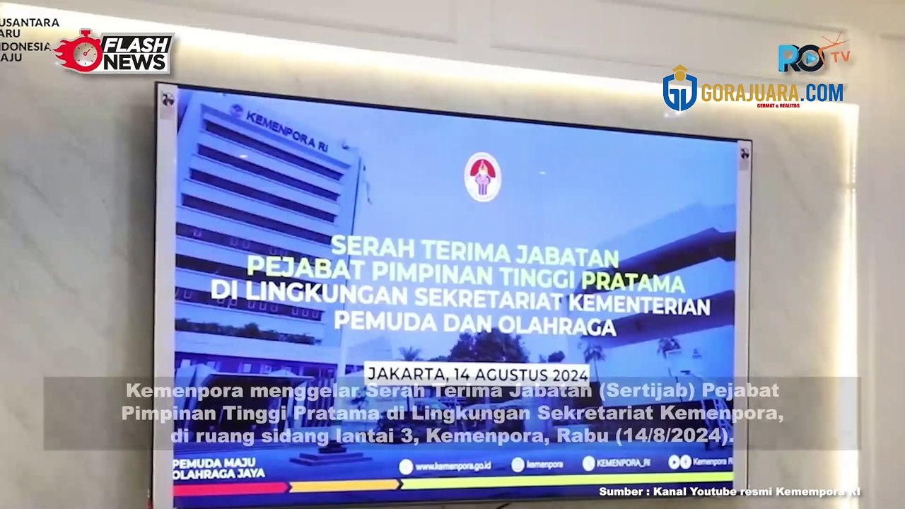 SERAH TERIMA JABATAN (SERTIJAB) PEJABAT PIMPINAN TINGGI PRATAMA DI LINGKUNGAN SEKRETARIAT KEMENPORA