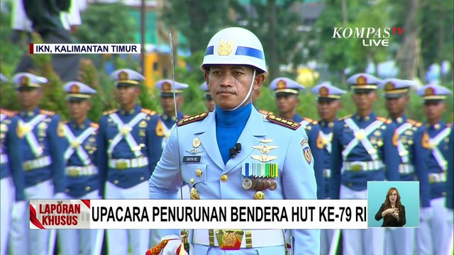Jokowi Pakai Baju Adat Banjar, Pimpin Upacara Penurunan Bendera Pusaka di IKN