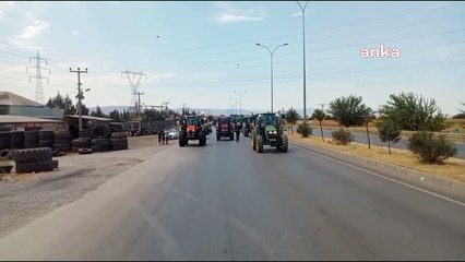 Çiftçiler ayakta... Antep - Maraş karayolu kapandı