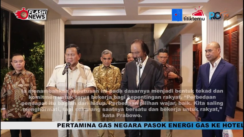 Pernyataan Prabowo Usai Temui Ketua Partai Nasdem Surya Paloh