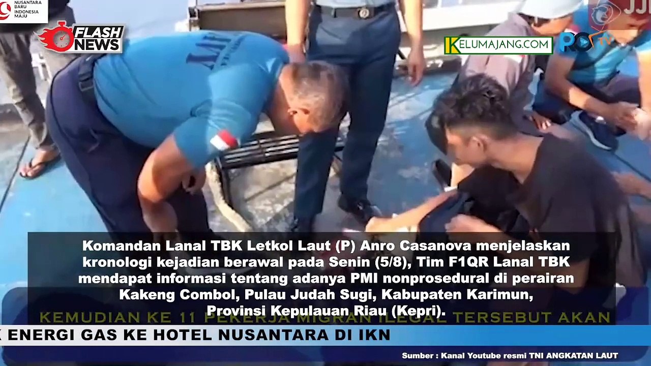 TNI AL Berhasil Amankan 11 PMI Non Prosedural Pantai Kakeng Kepulauan Riau