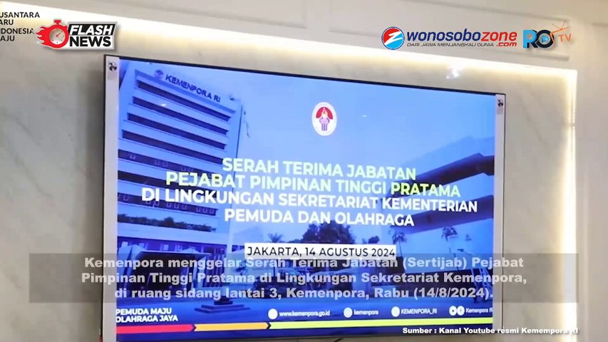 Sertijab Pejabat Pimpinan Tinggi Pratama di Kemenpora