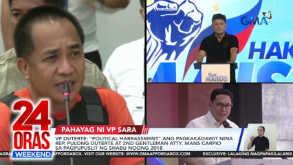 24 Oras Weekend Part 1 - Serial scammer arestado; VP Duterte sa pagkakadawit ng asawa at kapatid sa shabu; Mga suki ng LRT-1 nagulat; atbp.