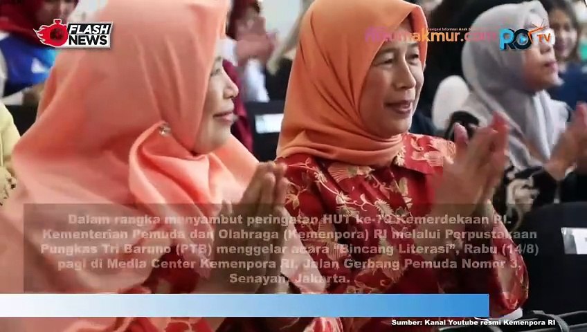 Kemenpora Gelar Bincang Literasi Sambut HUT Kemerdekaan ke-79 RI