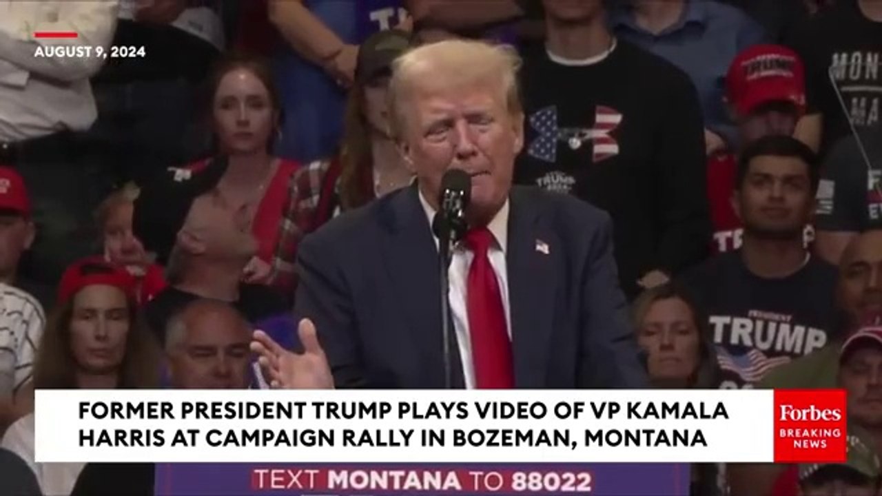 .Trump plays viral Gaffe supercut of kamala Harris