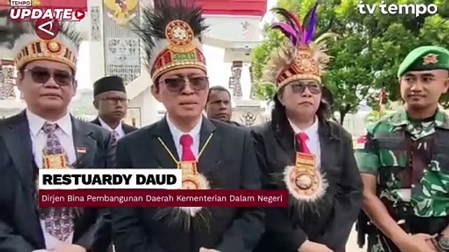 Pembentangan Bendera Merah Putih Sepanjang 1 KM di Perbatasan RI-PNG Skouw