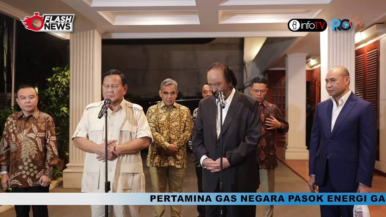 PRABOWO TERIMA KUNJUNGAN SURYA PALOH, NASDEM GABUNG KOALISI INDONESIA MAJU