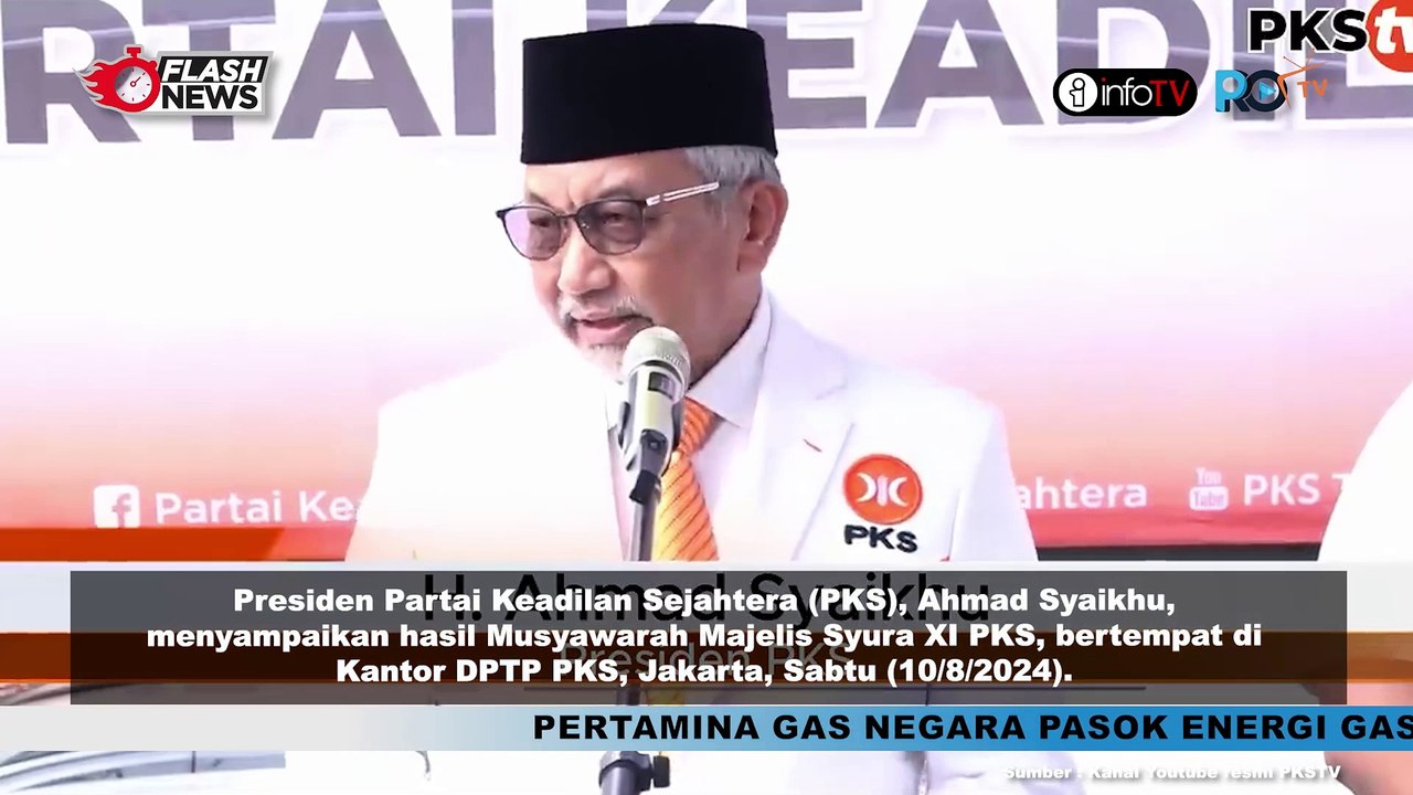 PRESIDEN PKS MENYAMPAIKAN HASIL MUSYAWARAH MAJELIS SYURA Xl