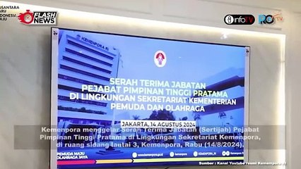 SERAH TERIMA JABATAN (SERTIJAB) PEJABAT PIMPINAN TINGGI PRATAMA DI LINGKUNGAN SEKRETARIAT KEMENPORA