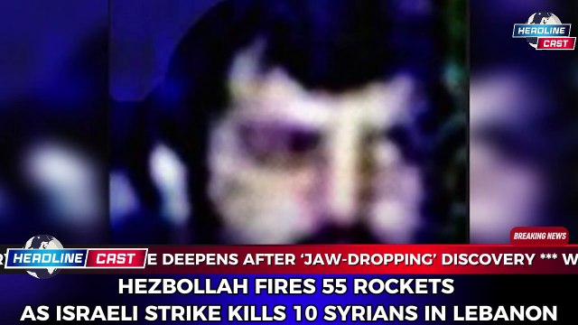 Hezbollah Fires 55 Rockets as Israeli Strike Kills 10 Syrians in Lebanon