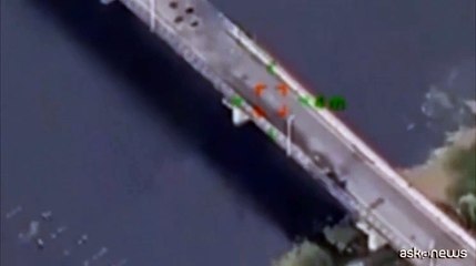 Russia, le immagini dell'attacco al ponte nella regione di Kursk