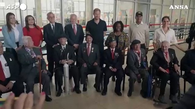 Colombia, Harry e Meghan visitano a Bogota' un centro di riabilitazione per veterani