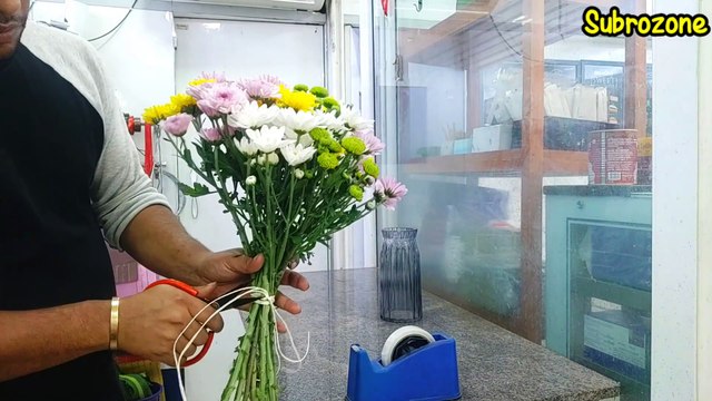 How to Arrange Flowers In A Vase / Pot At Home | Subrata Parali