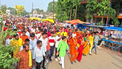 शिवपुर से बढ़ौरा धाम तक निकाली गई कांवड़ यात्रा