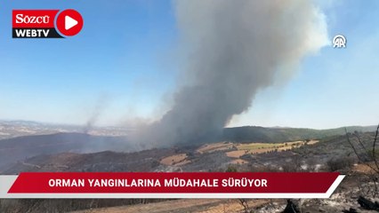 Orman yangınlarına müdahale sürüyor