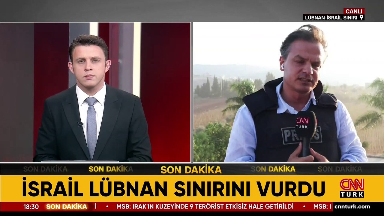 Video Haber | CNN TÜRK bölgede! İsrail Lübnan sınırını vurdu!