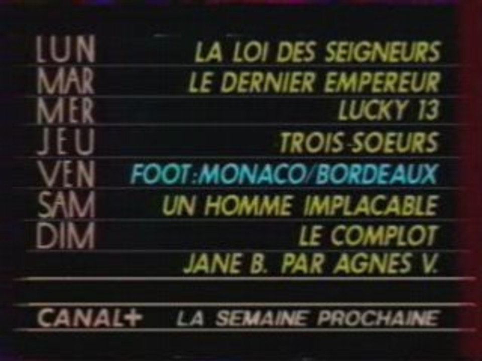 CANAL+ 13/09/89 | Top 50 + Infos + Semainier + Cinema