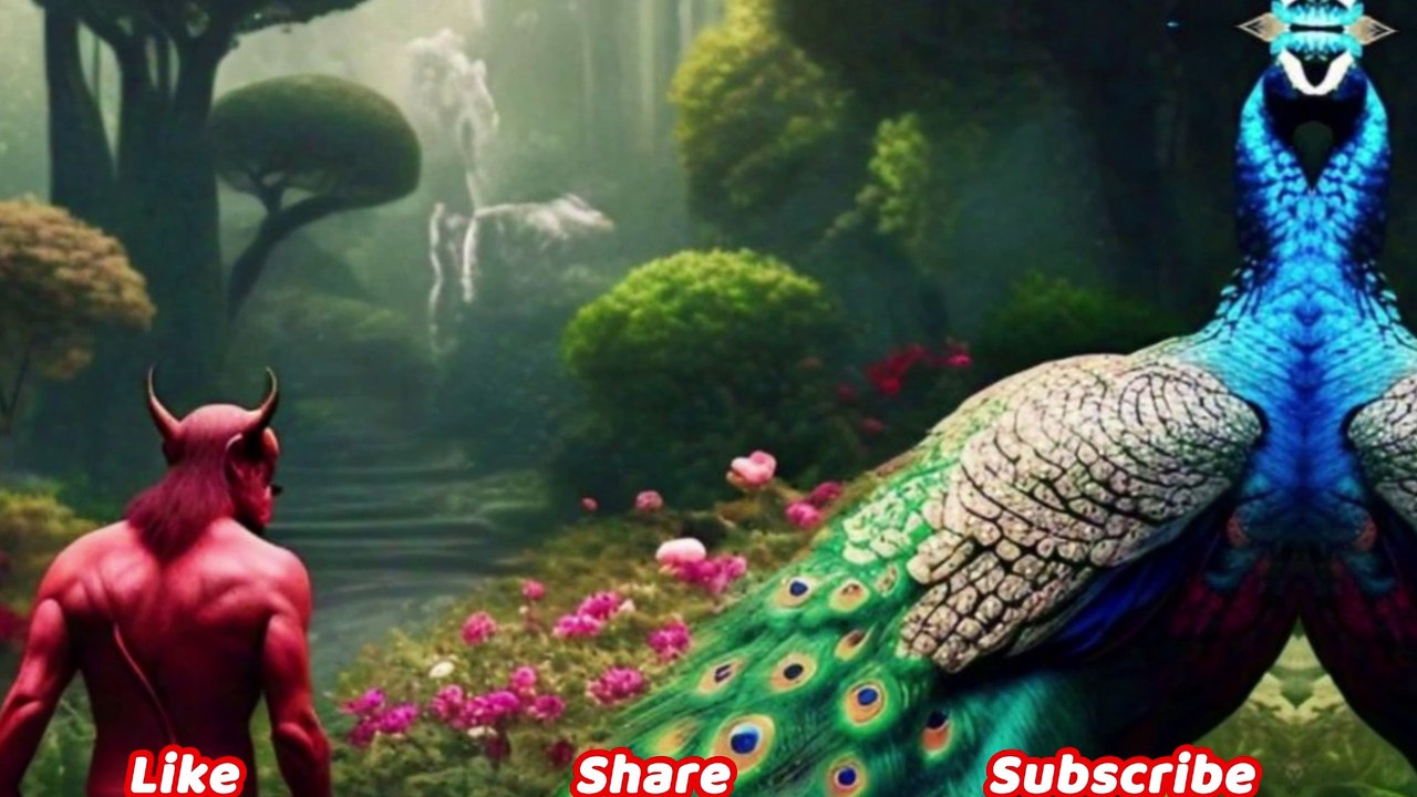 شیطان کی سازش: سانپ اور مور کو بہکا کر جنت میں داخل ہونے کا منصوب