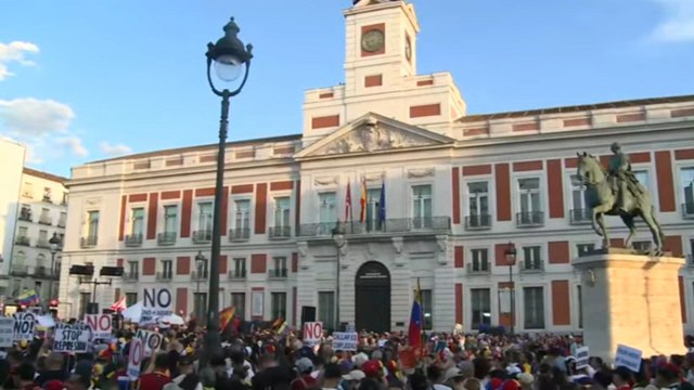 Discurso íntegro de Isabel Díaz Ayuso en la manifestación en Sol convocada por la oposición al gobierno de Venezuela
