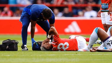Horrified Nottingham Forest stars distraught after Danilo suffers horror leg break as opening day clash SUSPENDED