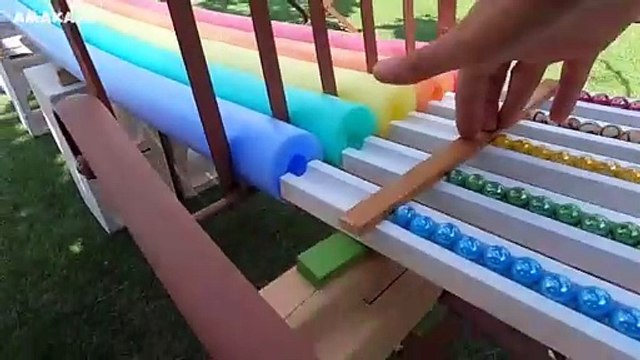 Marble Run Race ASMR Whirlpool _ Colorful Pop Tube _ Magic Slime Ball