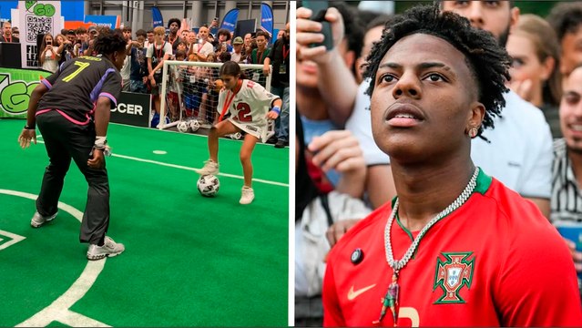 IShowSpeed reta a fanáticos en partidos de 1 vs. 1 en evento de la MLS y termina humillado por una niña