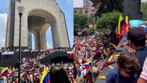 CDMX: Miles de Venezolanos se reúnen en el Monumento a la Revolución en protestas contra el 