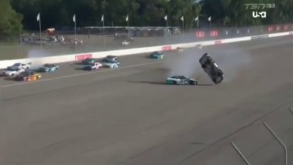 NASCAR Xfinity 2024 Michigan Finish Sieg Big Flip Crash
