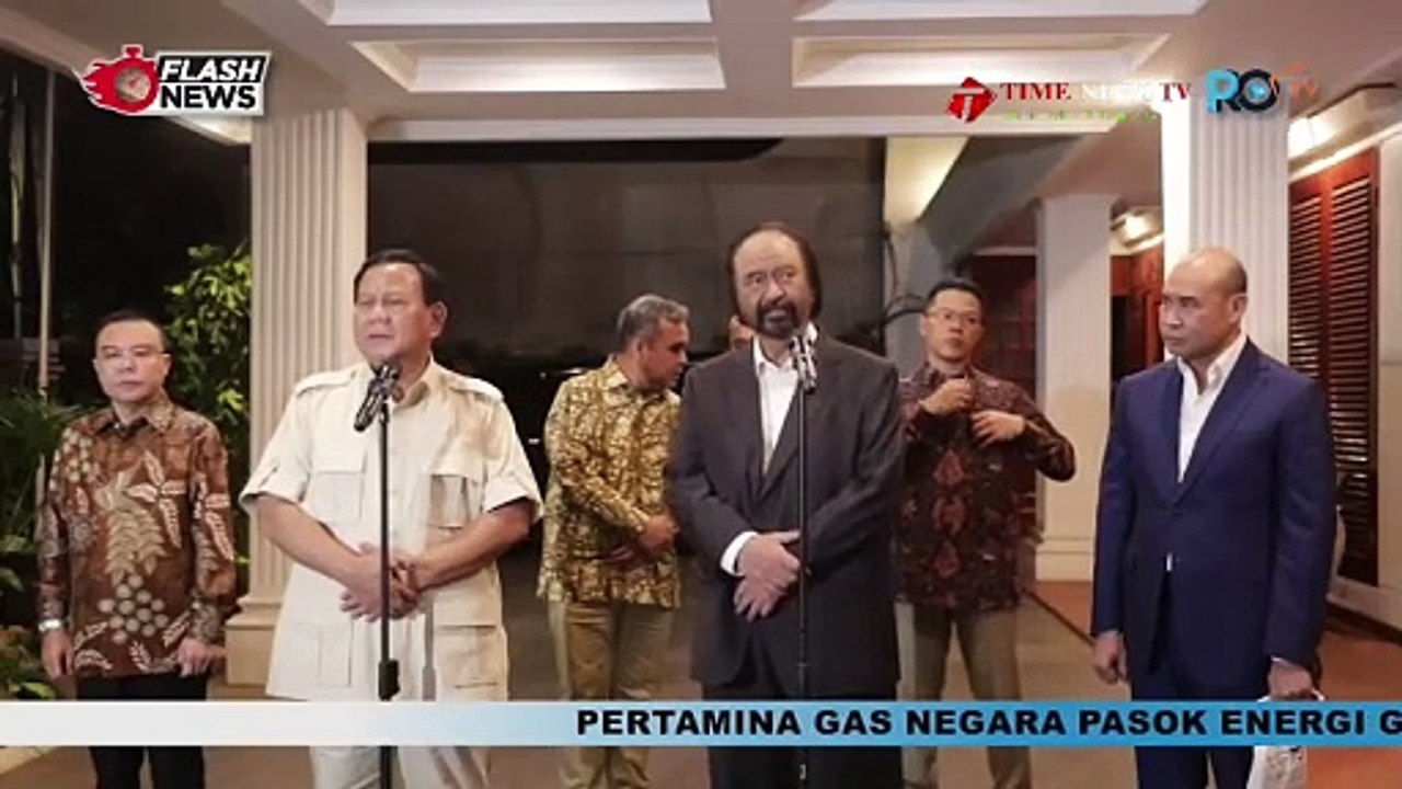 PRABOWO TERIMA KUNJUNGAN SURYA PALOH TANDAI GABUNGNYA PARTAI NASDEM DI KOALISI INDONESIA MAJU