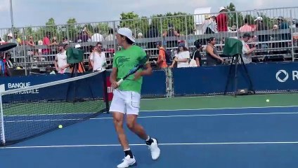 Arrhur Cazaux - Groundstrokes - Pre-match warm up in Montreal