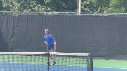Terence Atmane practising at the 2024 National Bank Open in Montreal