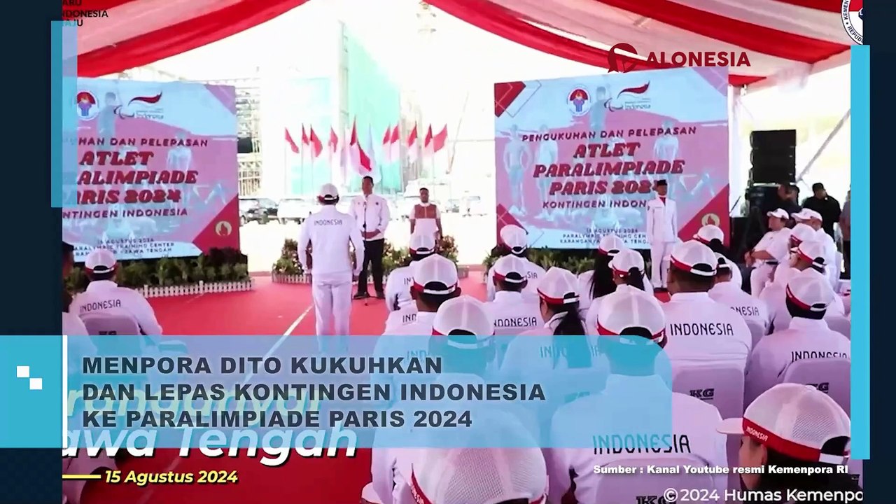 Menpora Dito Kukuhkan dan Lepas Kontingen Indonesia ke Paralimpiade Paris 2024