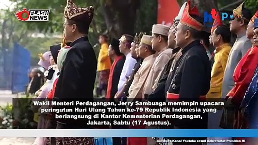 Jerry Sambuaga Pimpin Upacara Bendera-HUT RI ke-79 di Kantor Kementrian Perdagangan