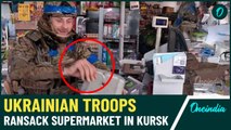 Shocking Footage Shows Ukrainian Troops Ransack Supermarket in Russian Town of Sudzha, Kursk| Watch